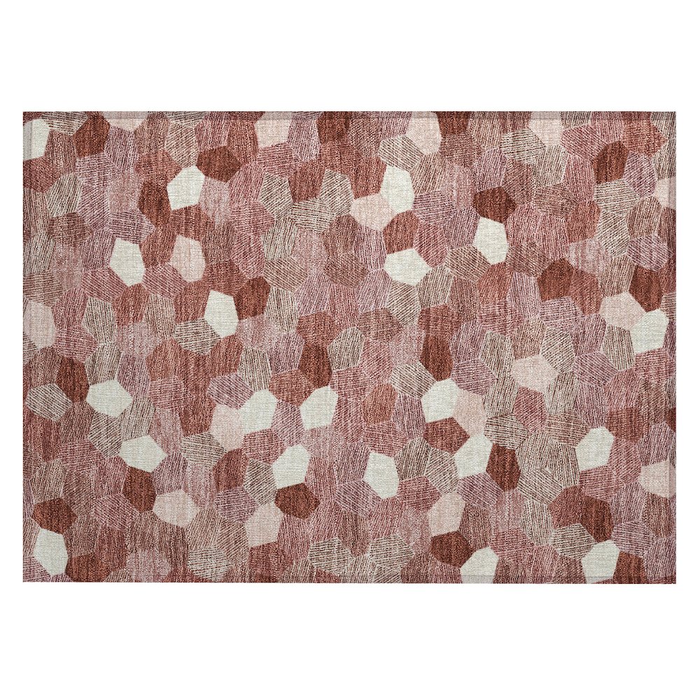 Machine Washable Indoor/Outdoor Chantille ACN2573 Red 1'8" x 2'6" Rug. Picture 1
