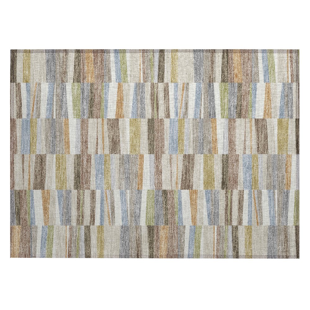 Machine Washable Indoor/Outdoor Chantille ACN2575 Brown 1'8" x 2'6" Rug. Picture 1