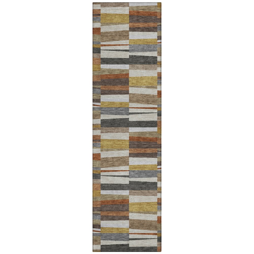 Machine Washable Indoor/Outdoor Chantille ACN2575 Brown 2'3" x 7'6" Runner Rug. Picture 1