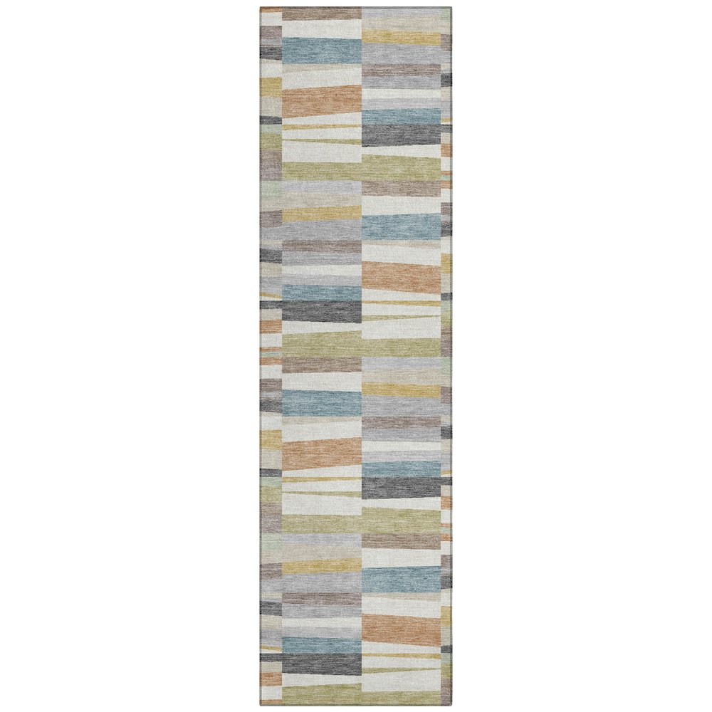 Machine Washable Indoor/Outdoor Chantille ACN2575 Ivory 2'3" x 7'6" Runner Rug. Picture 1