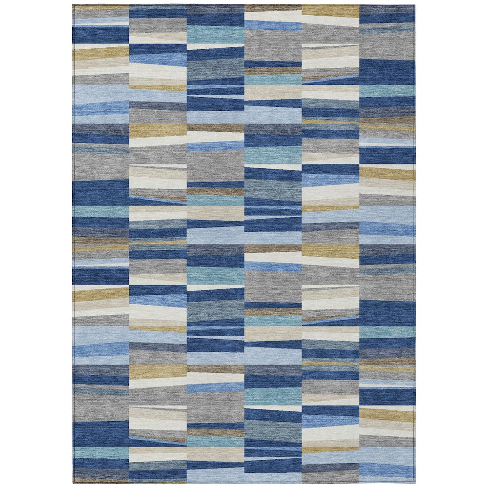 Machine Washable Indoor/Outdoor Chantille ACN2575 Blue 2'6" x 3'10" Rug. Picture 1