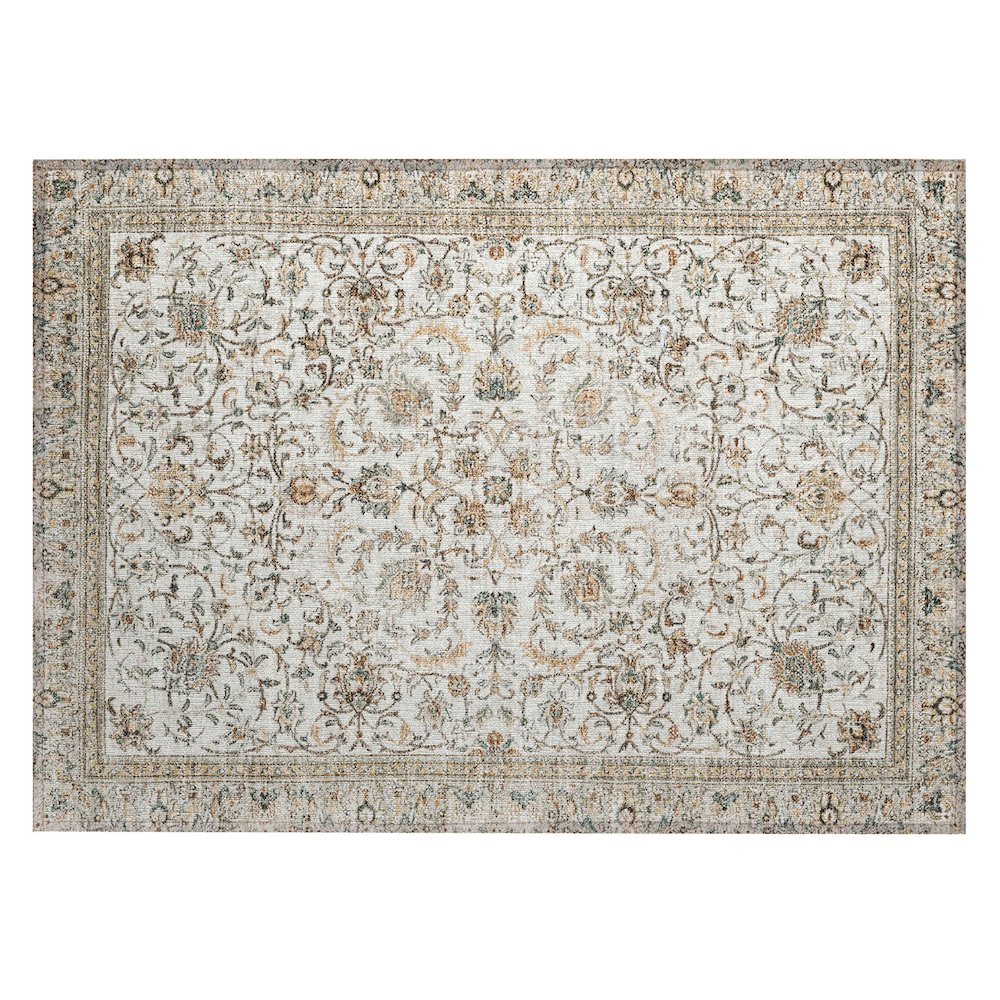 Machine Washable Indoor/Outdoor Chantille ACN2576 Ivory 1'8" x 2'6" Rug. Picture 1