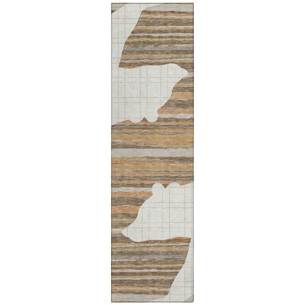 Machine Washable Indoor/Outdoor Chantille ACN2577 Ivory 2'3" x 7'6" Runner Rug. Picture 1