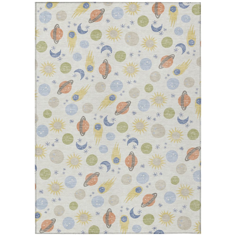 Machine Washable Indoor/Outdoor Chantille ACN2581 Ivory 2'6" x 3'10" Rug. Picture 1