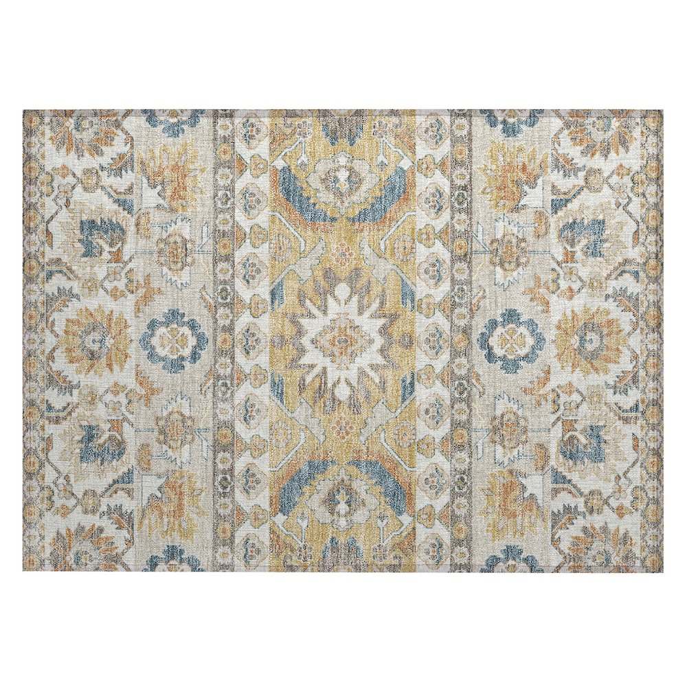 Machine Washable Indoor/Outdoor Chantille ACN2583 Ivory 1'8" x 2'6" Rug. Picture 1