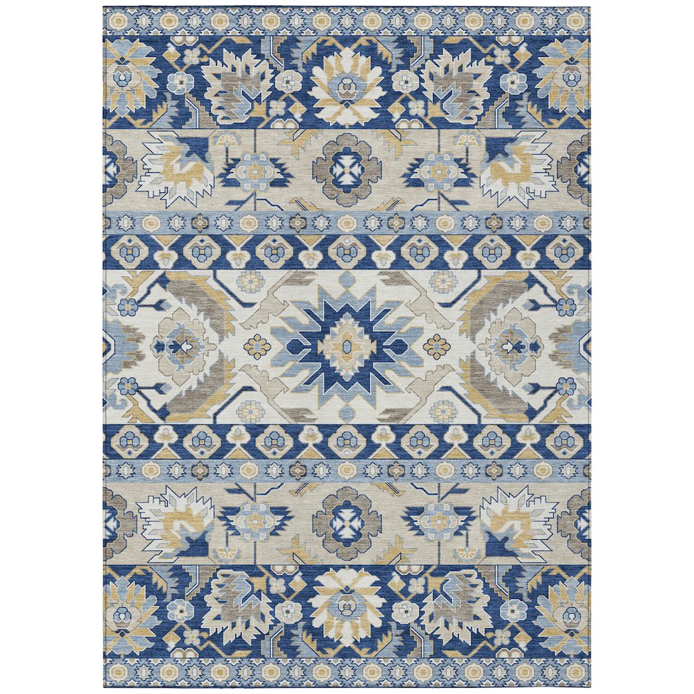 Machine Washable Indoor/Outdoor Chantille ACN2583 Blue 2'6" x 3'10" Rug. Picture 1