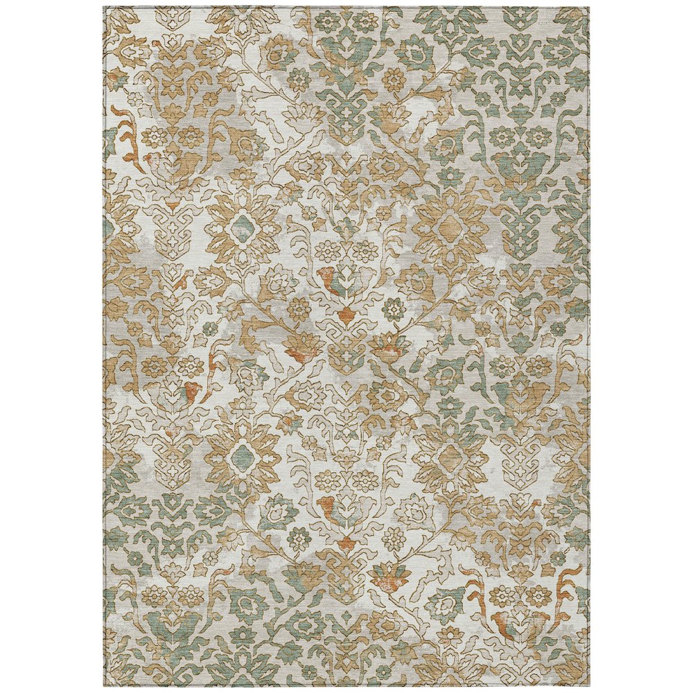 Machine Washable Indoor/Outdoor Chantille ACN2584 Ivory 2'6" x 3'10" Rug. Picture 1