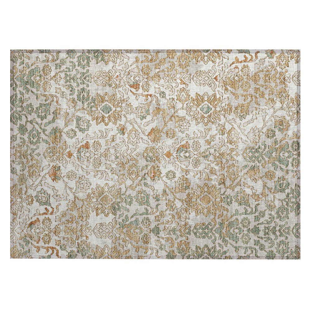 Machine Washable Indoor/Outdoor Chantille ACN2584 Ivory 1'8" x 2'6" Rug. Picture 1