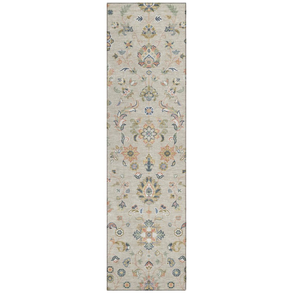 Machine Washable Indoor/Outdoor Chantille ACN2585 Brown 2'3" x 7'6" Runner Rug. Picture 1