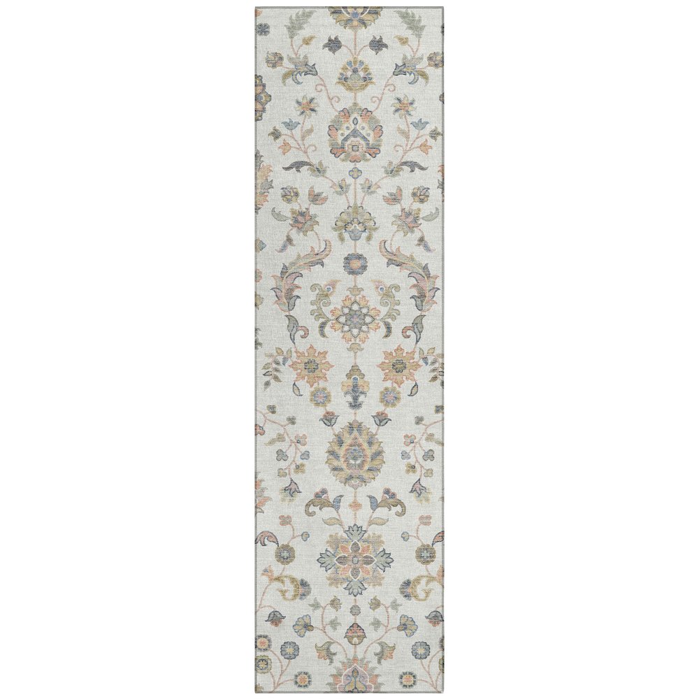 Machine Washable Indoor/Outdoor Chantille ACN2585 Ivory 2'3" x 7'6" Runner Rug. Picture 1