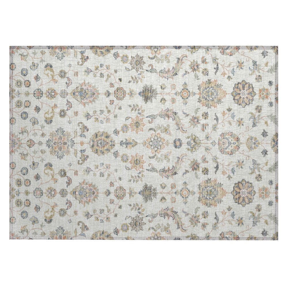 Machine Washable Indoor/Outdoor Chantille ACN2585 Ivory 1'8" x 2'6" Rug. Picture 1