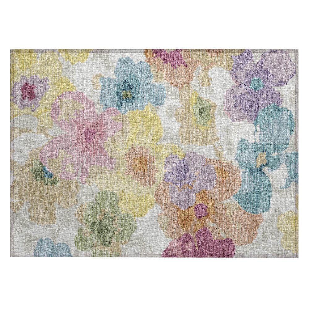 Machine Washable Indoor/Outdoor Chantille ACN2586 Brown 1'8" x 2'6" Rug. Picture 1
