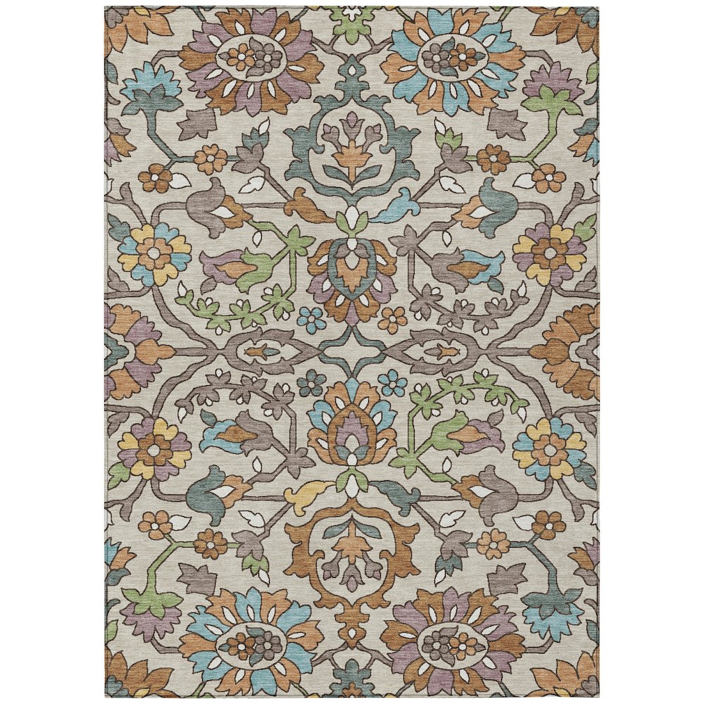 Machine Washable Indoor/Outdoor Chantille ACN2587 Brown 2'6" x 3'10" Rug. Picture 1