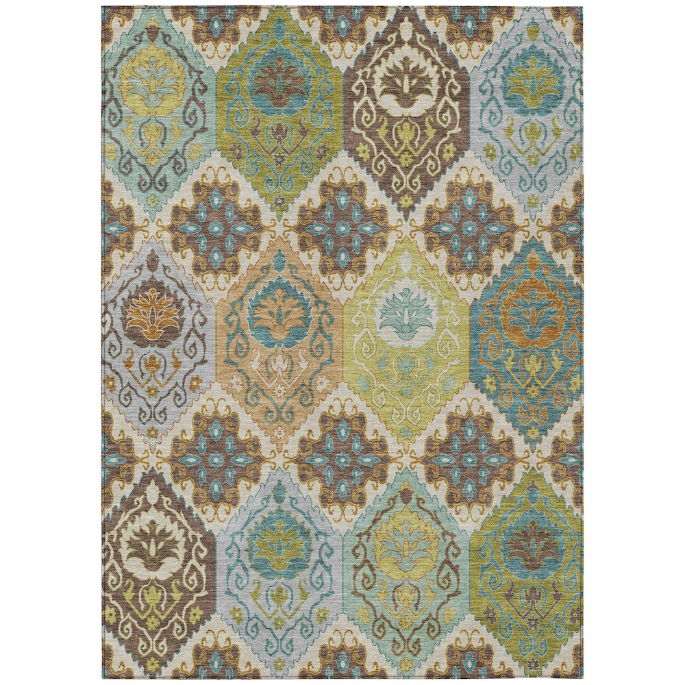 Machine Washable Indoor/Outdoor Chantille ACN2588 Brown 2'6" x 3'10" Rug. Picture 1