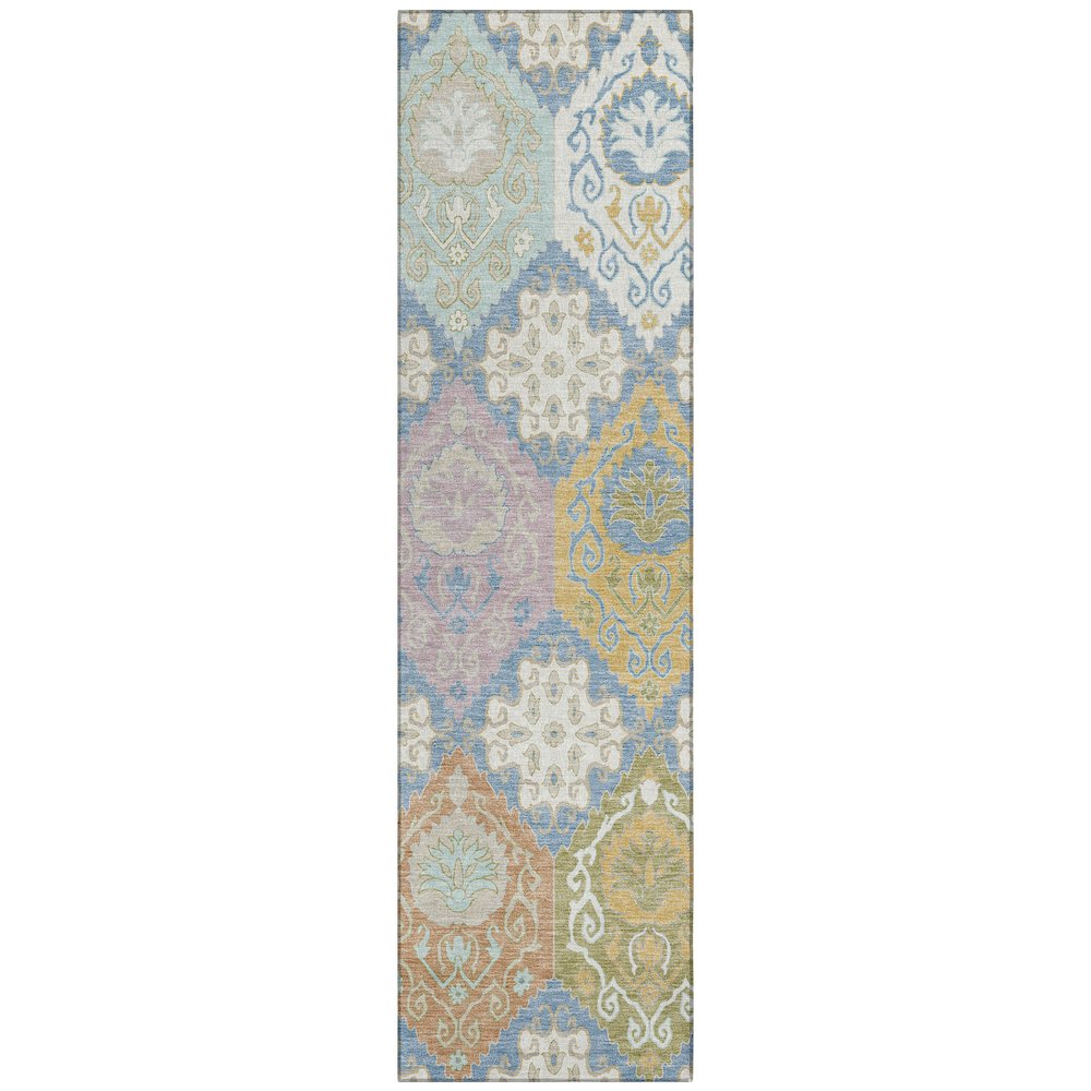 Machine Washable Indoor/Outdoor Chantille ACN2588 Blue 2'3" x 7'6" Runner Rug. Picture 1
