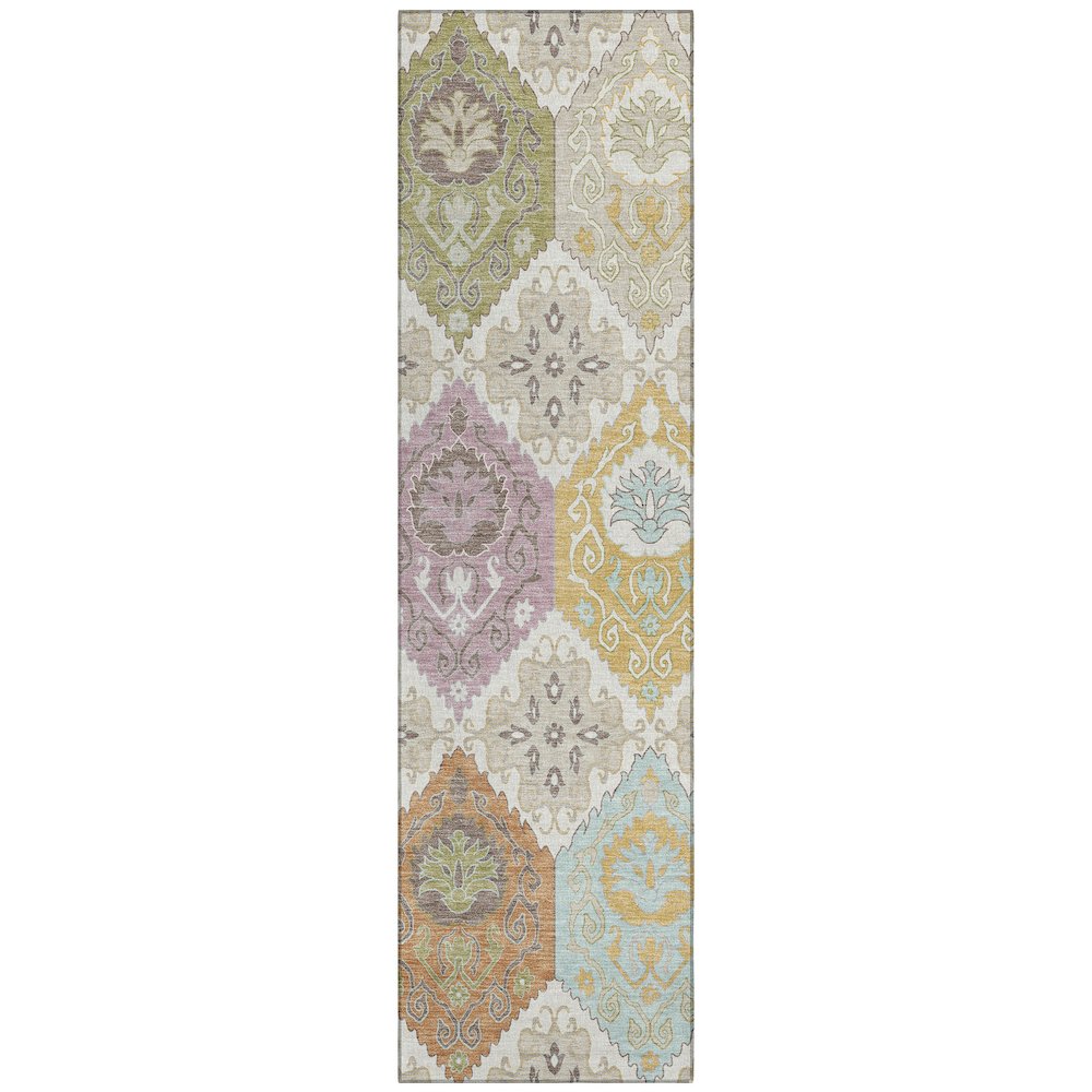 Machine Washable Indoor/Outdoor Chantille ACN2588 Ivory 2'3" x 7'6" Runner Rug. Picture 1