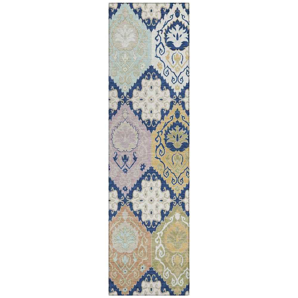 Machine Washable Indoor/Outdoor Chantille ACN2588 Blue 2'3" x 7'6" Runner Rug. Picture 1