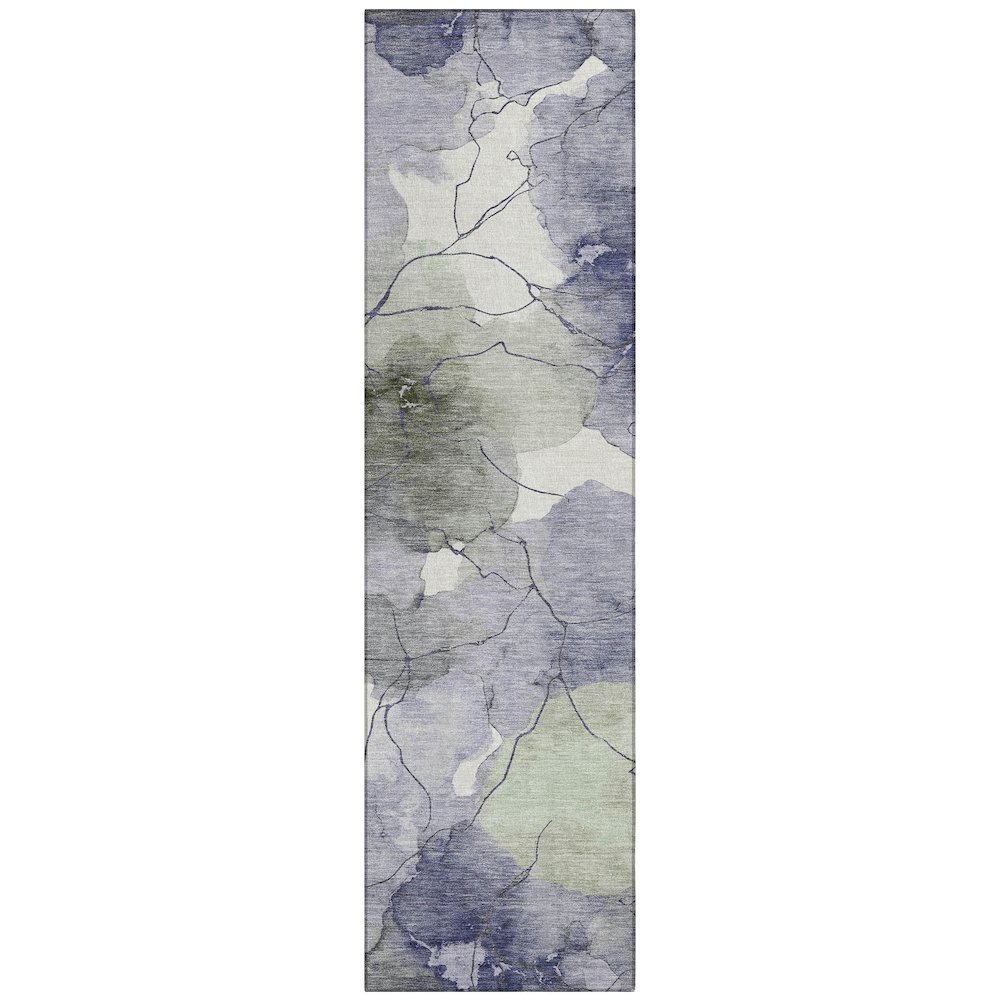 Machine Washable Indoor/Outdoor Chantille ACN2589 Purple 2'3" x 7'6" Runner Rug. Picture 1