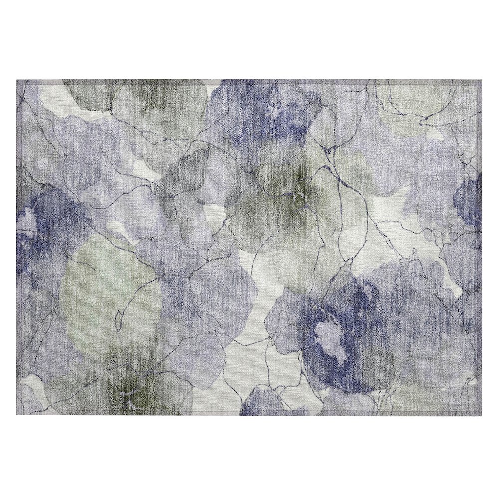 Machine Washable Indoor/Outdoor Chantille ACN2589 Purple 1'8" x 2'6" Rug. Picture 1