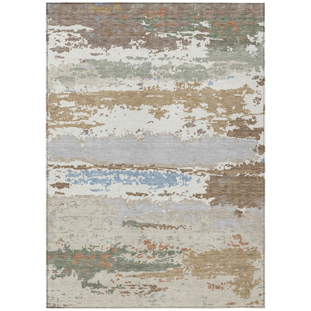 Machine Washable Indoor/Outdoor Chantille ACN2592 Ivory 2'6" x 3'10" Rug. Picture 1