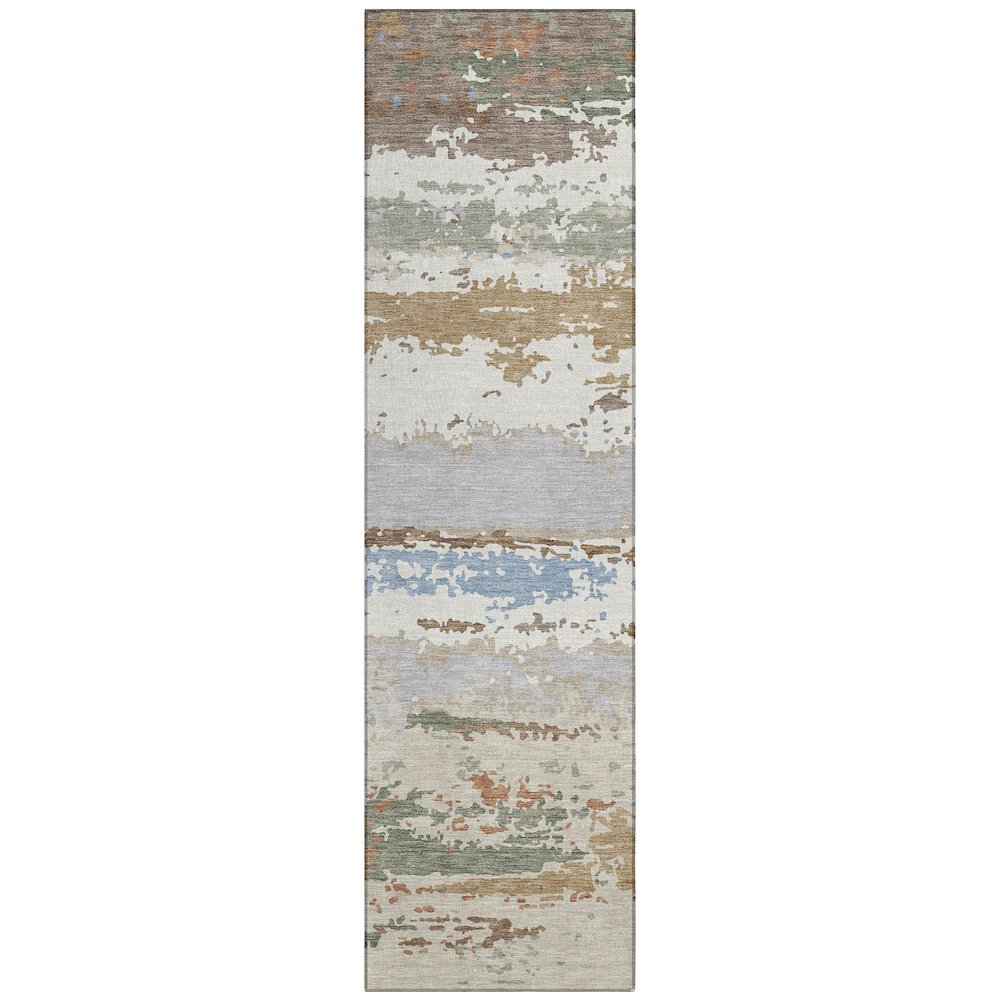 Machine Washable Indoor/Outdoor Chantille ACN2592 Ivory 2'3" x 7'6" Runner Rug. Picture 1