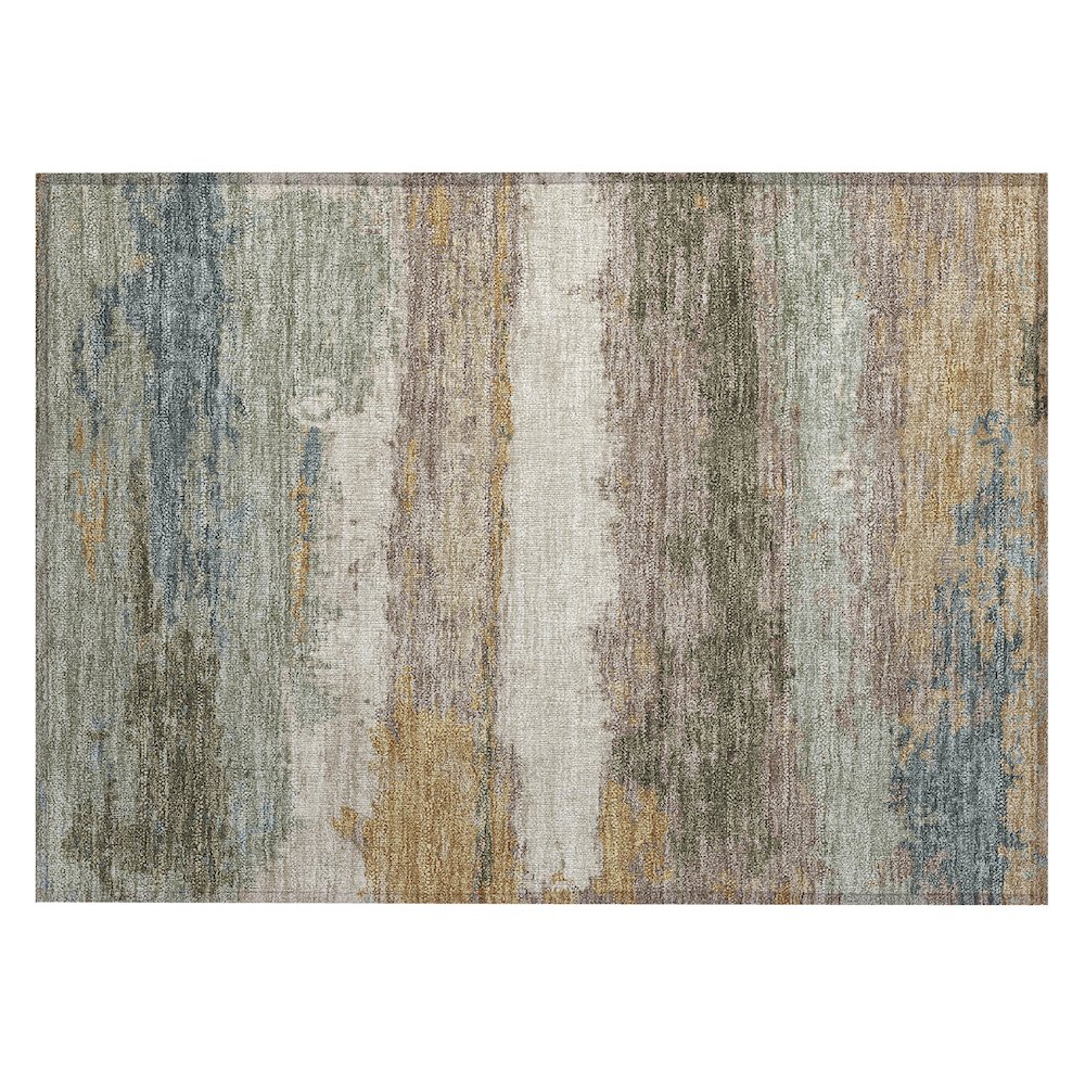 Machine Washable Indoor/Outdoor Chantille ACN2592 Brown 1'8" x 2'6" Rug. Picture 1