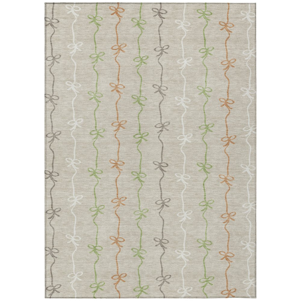 Machine Washable Indoor/Outdoor Chantille ACN2593 Brown 2'6" x 3'10" Rug. Picture 1