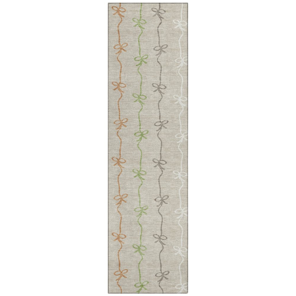 Machine Washable Indoor/Outdoor Chantille ACN2593 Brown 2'3" x 7'6" Runner Rug. Picture 1