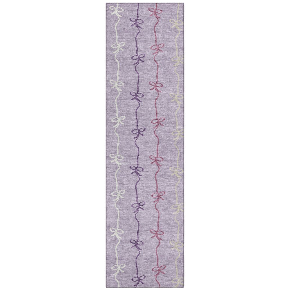 Machine Washable Indoor/Outdoor Chantille ACN2593 Purple 2'3" x 7'6" Runner Rug. Picture 1