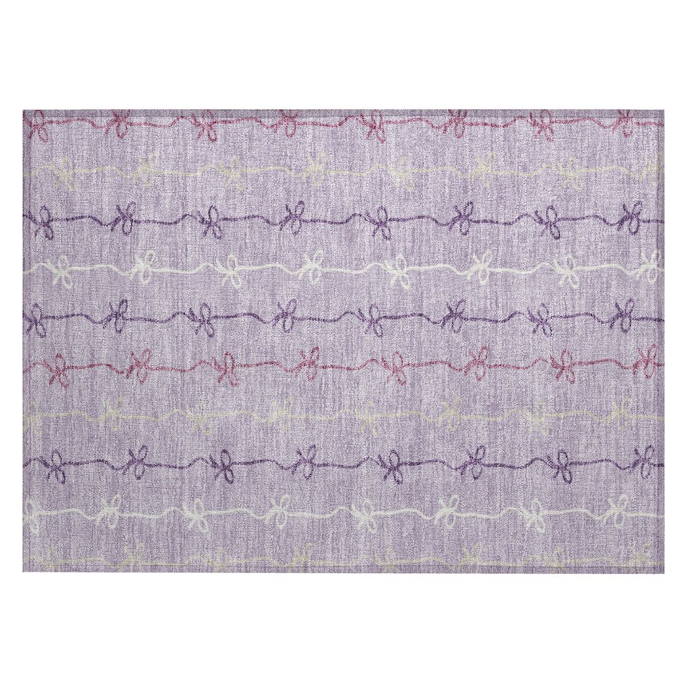 Machine Washable Indoor/Outdoor Chantille ACN2593 Purple 1'8" x 2'6" Rug. Picture 1
