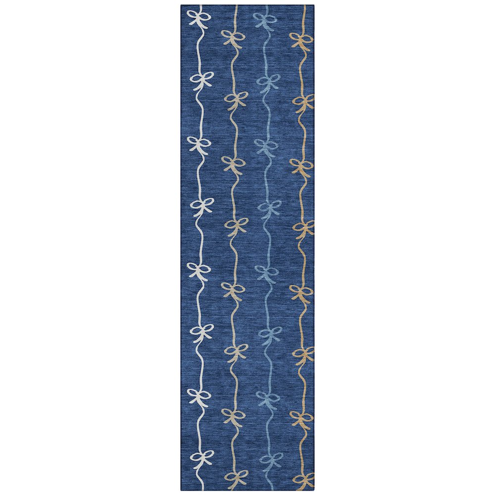 Machine Washable Indoor/Outdoor Chantille ACN2593 Blue 2'3" x 7'6" Runner Rug. Picture 1