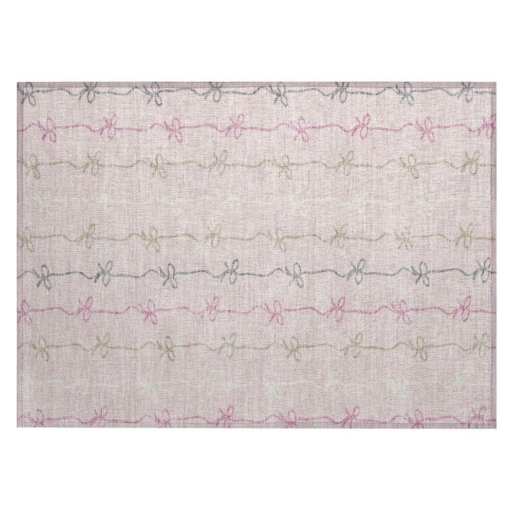 Machine Washable Indoor/Outdoor Chantille ACN2593 Pink 1'8" x 2'6" Rug. Picture 1