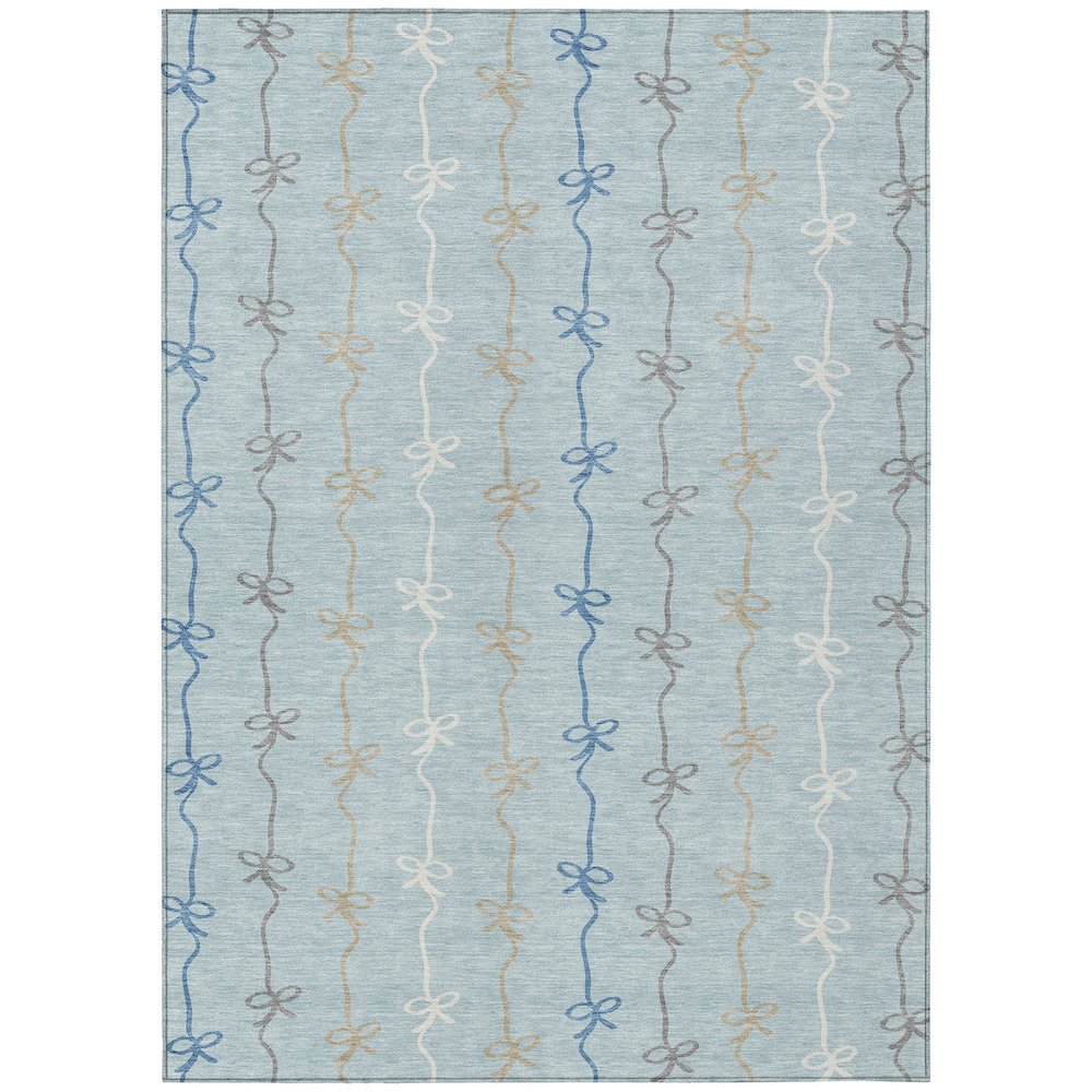 Machine Washable Indoor/Outdoor Chantille ACN2593 Blue 2'6" x 3'10" Rug. Picture 1