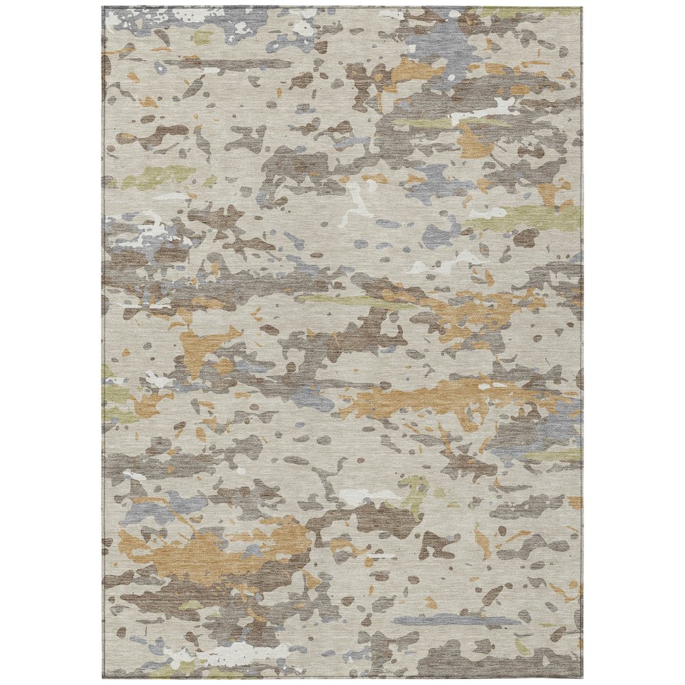 Machine Washable Indoor/Outdoor Chantille ACN2595 Brown 2'6" x 3'10" Rug. Picture 1