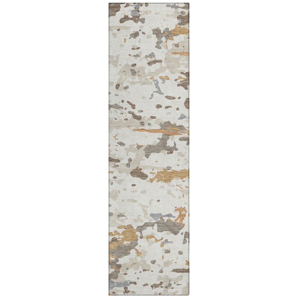 Machine Washable Indoor/Outdoor Chantille ACN2595 Ivory 2'3" x 7'6" Runner Rug. Picture 1