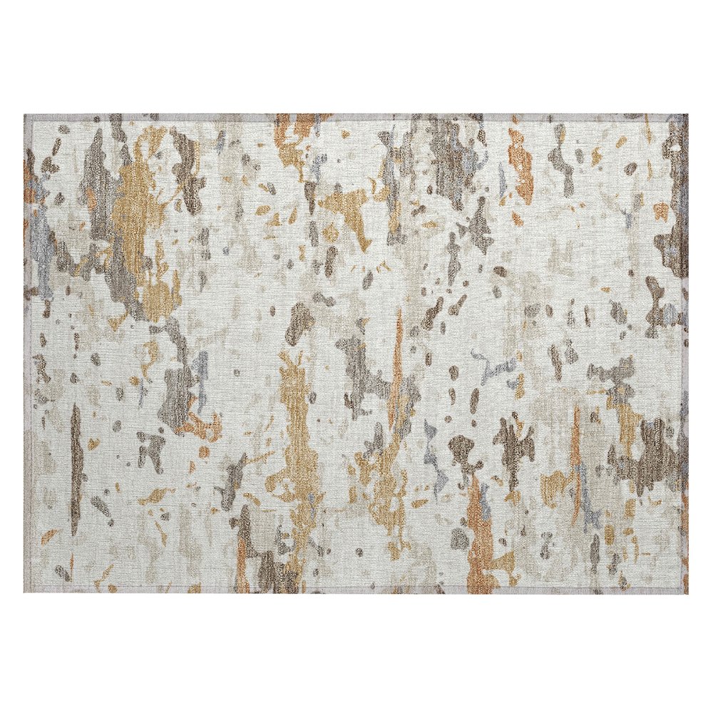 Machine Washable Indoor/Outdoor Chantille ACN2595 Ivory 1'8" x 2'6" Rug. Picture 1