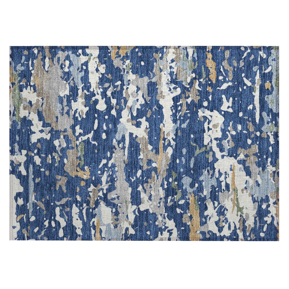 Machine Washable Indoor/Outdoor Chantille ACN2595 Blue 1'8" x 2'6" Rug. Picture 1