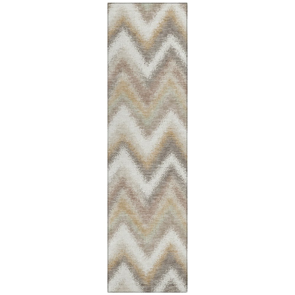 Machine Washable Indoor/Outdoor Chantille ACN2596 Ivory 2'3" x 7'6" Runner Rug. Picture 1