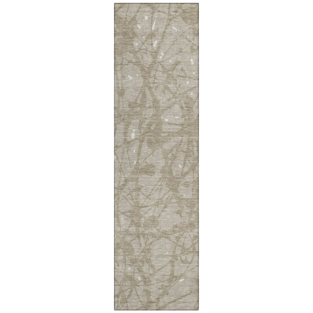 Machine Washable Indoor/Outdoor Chantille ACN2597 Brown 2'3" x 7'6" Runner Rug. Picture 1