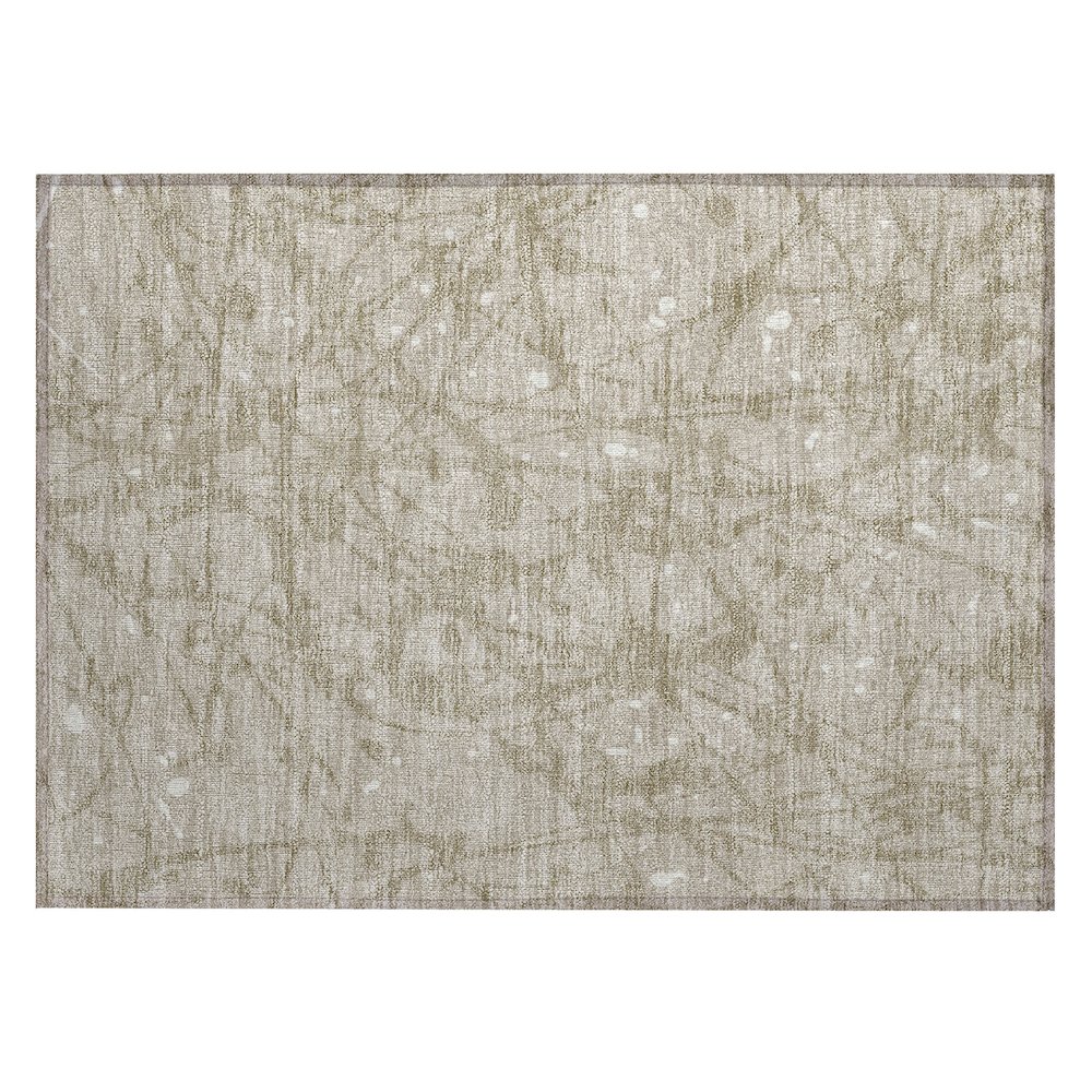 Machine Washable Indoor/Outdoor Chantille ACN2597 Brown 1'8" x 2'6" Rug. Picture 1