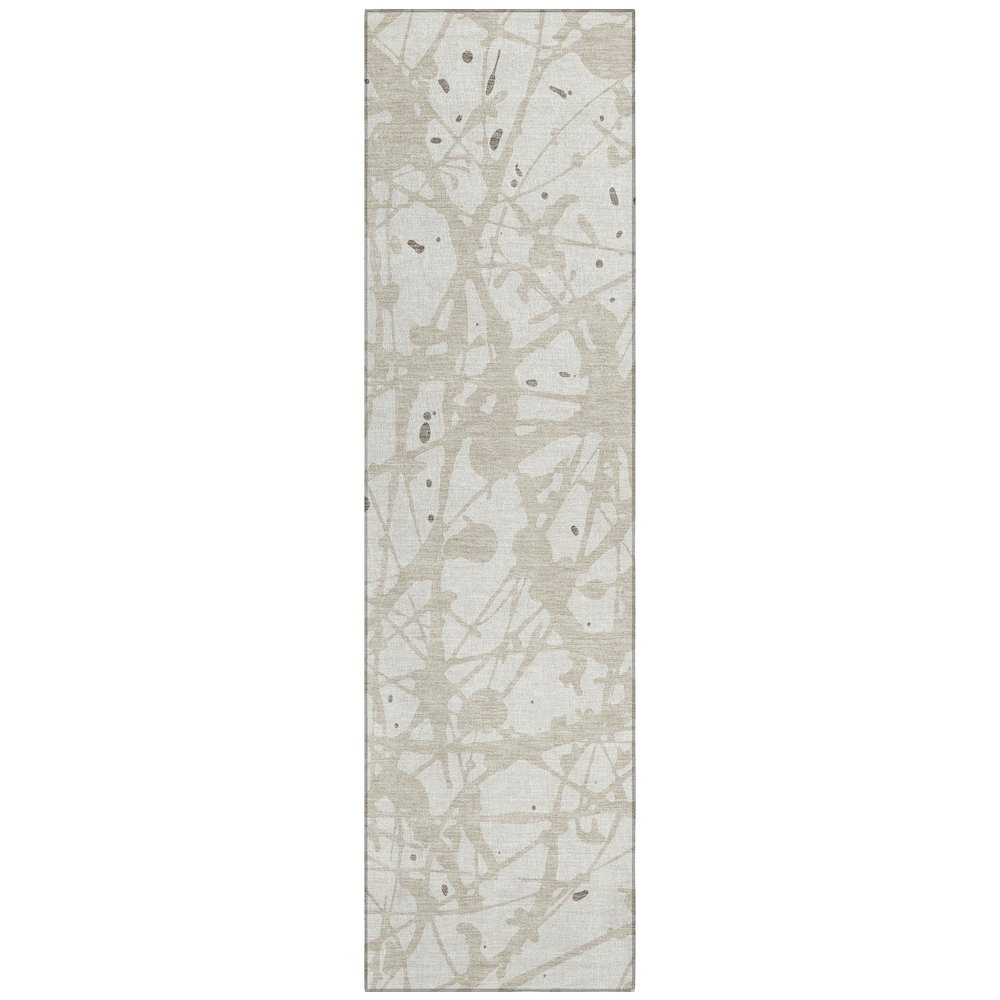 Machine Washable Indoor/Outdoor Chantille ACN2597 Ivory 2'3" x 7'6" Runner Rug. Picture 1