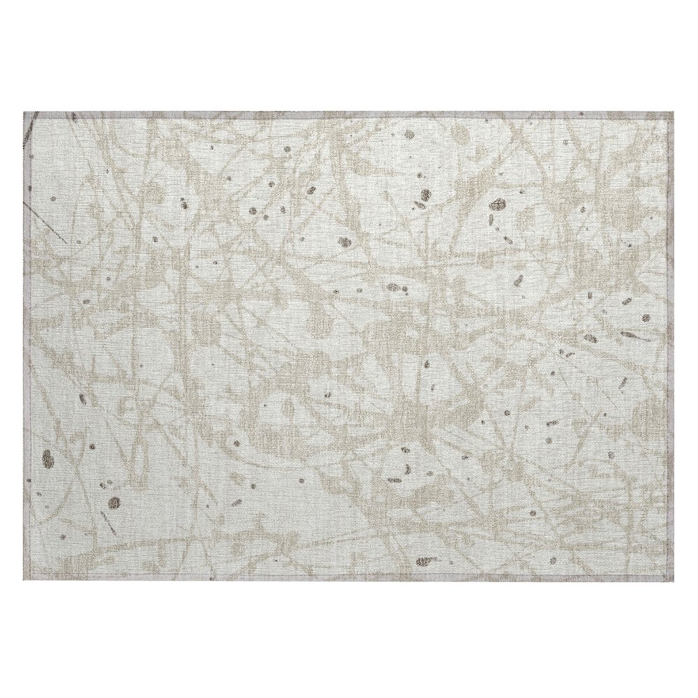 Machine Washable Indoor/Outdoor Chantille ACN2597 Ivory 1'8" x 2'6" Rug. Picture 1