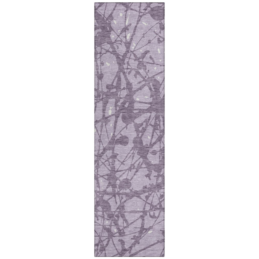 Machine Washable Indoor/Outdoor Chantille ACN2597 Purple 2'3" x 7'6" Runner Rug. Picture 1