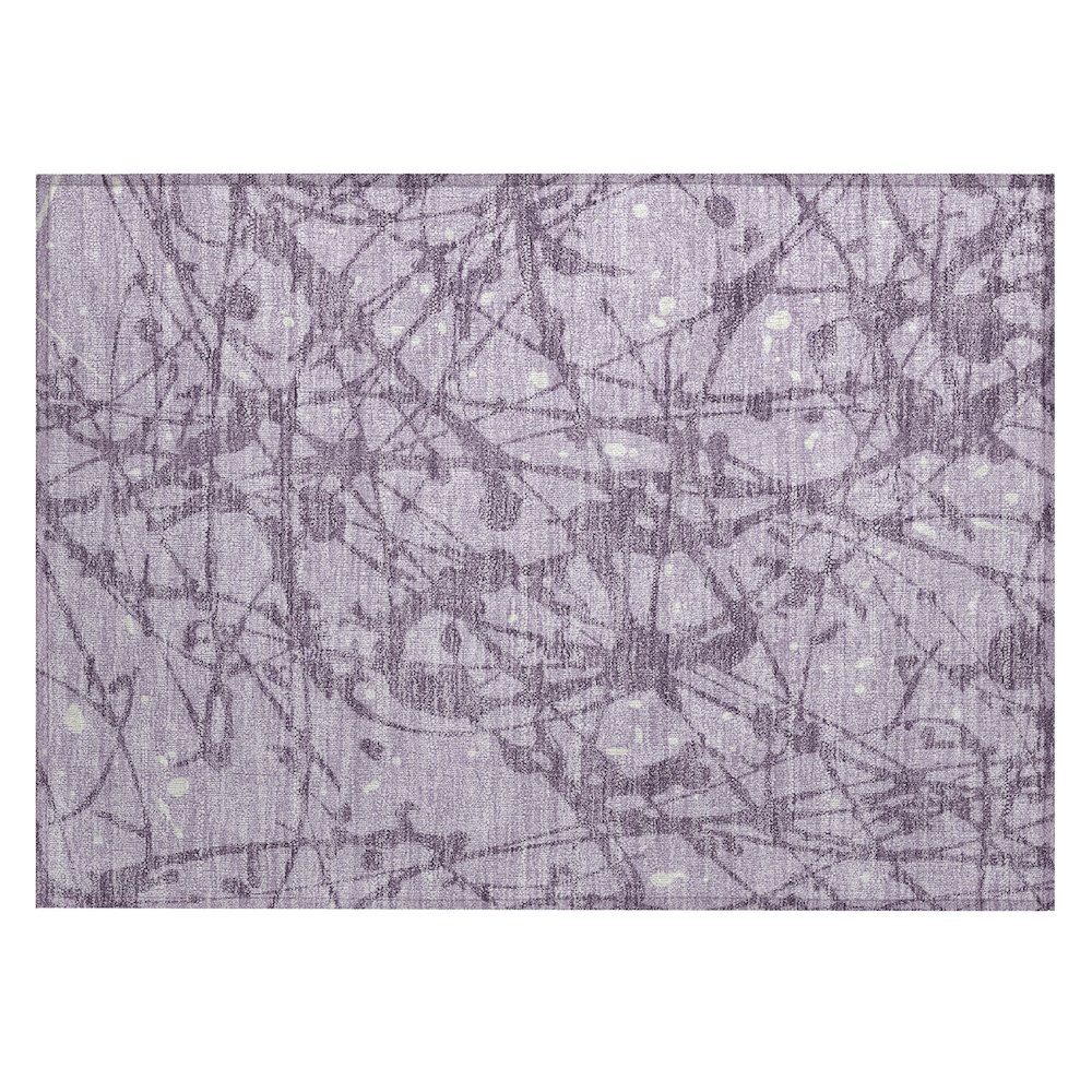 Machine Washable Indoor/Outdoor Chantille ACN2597 Purple 1'8" x 2'6" Rug. Picture 1