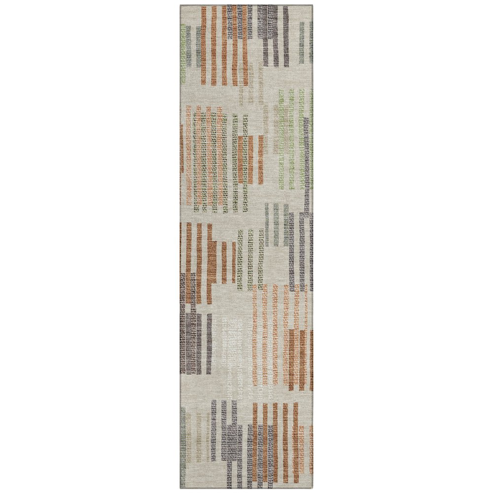 Machine Washable Indoor/Outdoor Chantille ACN2598 Brown 2'3" x 7'6" Runner Rug. Picture 1