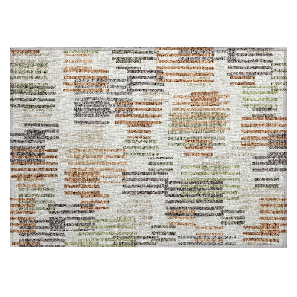 Machine Washable Indoor/Outdoor Chantille ACN2598 Ivory 1'8" x 2'6" Rug. Picture 1