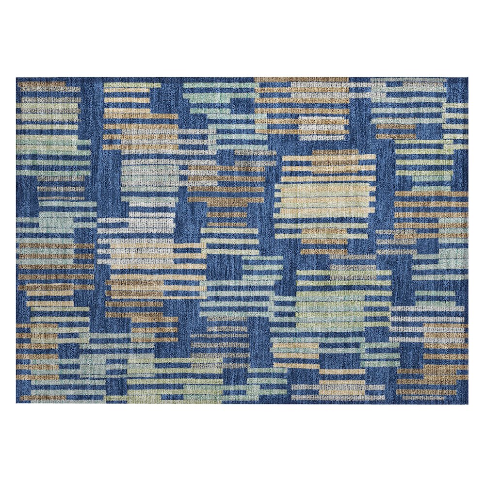 Machine Washable Indoor/Outdoor Chantille ACN2598 Blue 1'8" x 2'6" Rug. Picture 1
