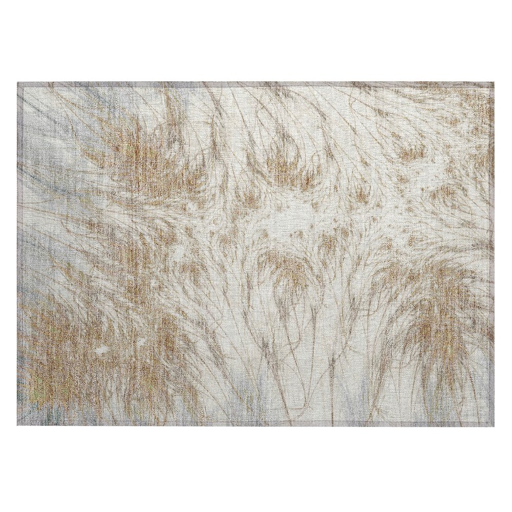 Machine Washable Indoor/Outdoor Chantille ACN2599 Ivory 1'8" x 2'6" Rug. Picture 1