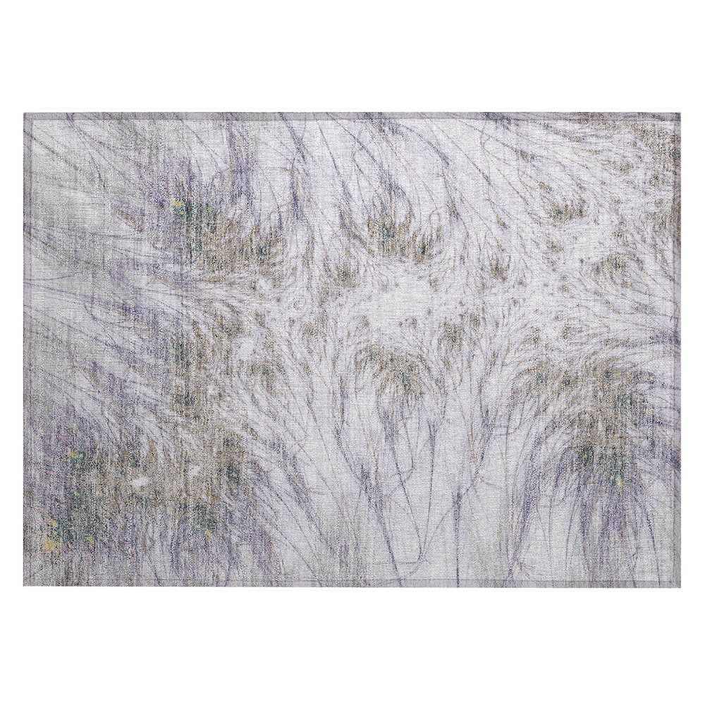 Machine Washable Indoor/Outdoor Chantille ACN2599 Purple 1'8" x 2'6" Rug. Picture 1