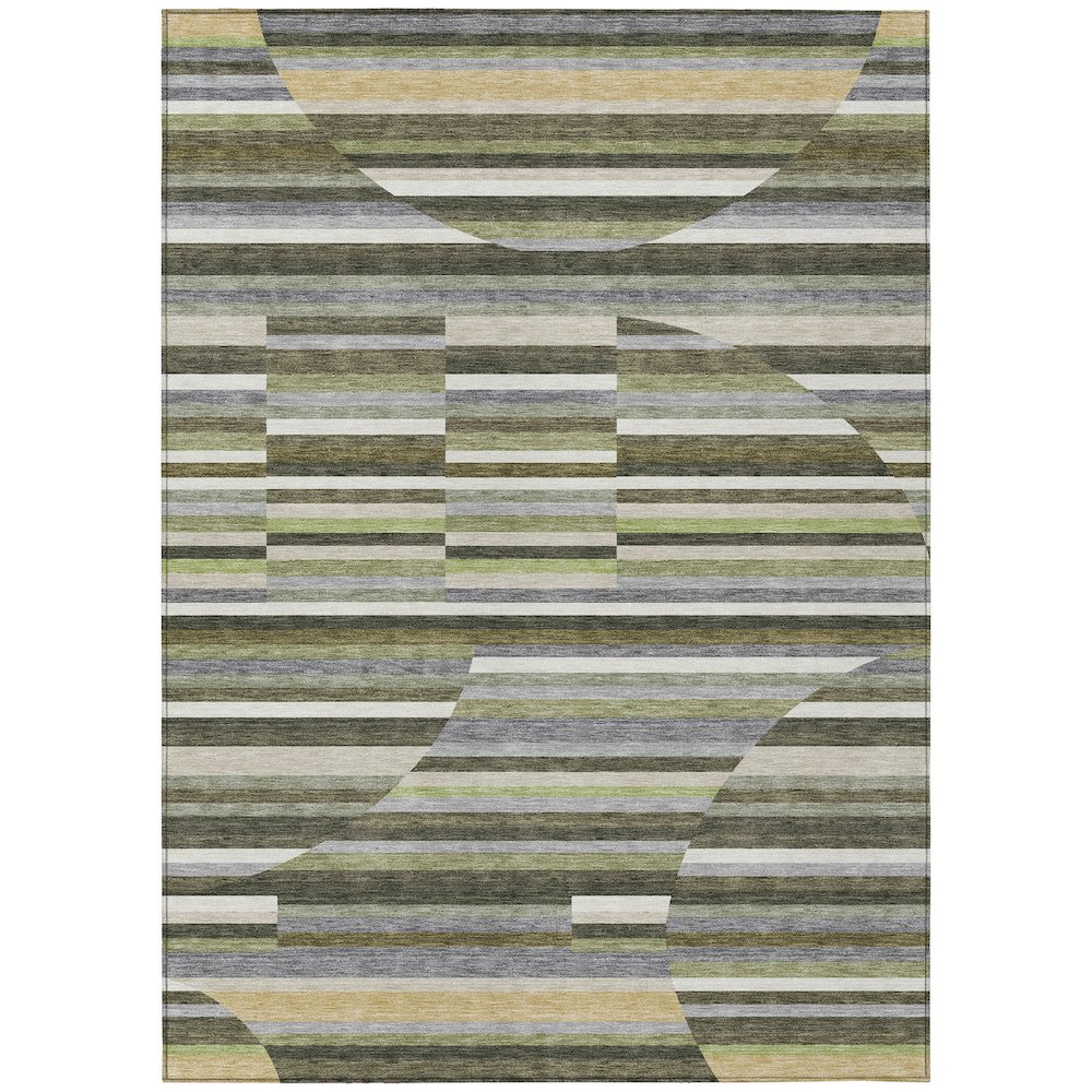 Machine Washable Indoor/Outdoor Chantille ACN2600 Green 2'6" x 3'10" Rug. Picture 1